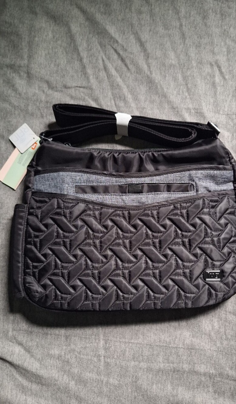 Lug Breeze Quilted Crossbody Shoulder Bag - Black